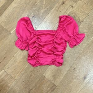 Glam Small Pink Crop Top